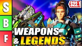 TIER LIST of BEST Legends & Weapons In Apex Legends Season 22.1!