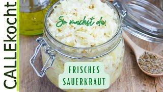 Frisches Sauerkraut selber machen. Ganz einfach mit Omas "DIY" Rezept