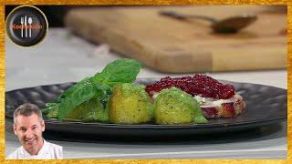 Christian Henze - Überbackener Kassler mit Gorgonzola & Spinat mit Pesto Kartoffeln