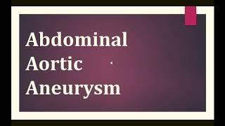 Abdominal Aortic Aneurysm NCLEX Memory Refresher for Nurses