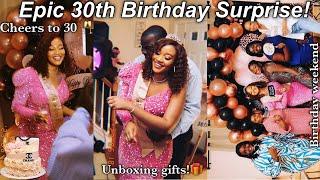 MY BEAUTIFUL GHANAIAN 30TH BIRTHDAY SURPRISE PARTY + UNBOXING GIFTS || GHANA VLOG