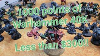 Orks are the BEST army for Warhammer 40K - 1000 points for less than $300!!!