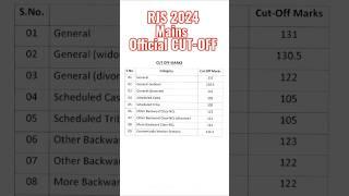 RJS 2024 Mains Official CUT-OFF @PrelimsMaster