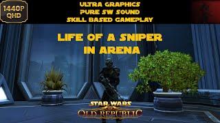 SWTOR 7.2 PvP Arena 4v4 | 2023 lvl 80 - Virulence Sniper | Orbital Station | The Life of a Sniper