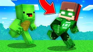 GREEN LANTERN Speedrunner VS Hunter : JJ vs Mikey in Minecraft Maizen!