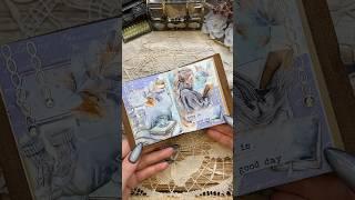 ASMR journal shades of blue 🩵🫐|#asmr #journaling #journal #scrapbooking #fyp #diy