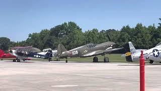 North American SNJ-2 take off