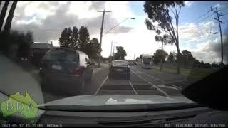 BAD Driving Australia - Car drives around traffic and onto footpath at speed ‍️ Werribee VIC