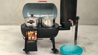 Amazing 4 in 1 wood stove. Would you believe it