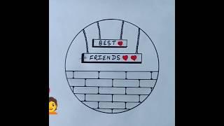 Circle Best Friend Drawing Easy #drawing #trending #shorts