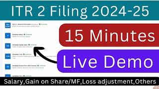 ITR 2 filing online AY 2024-25 | How to file ITR 2 online 2024-25 for Salary and capital gains/loss