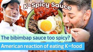 American first tried Korean Sauce 'Gochujang' with cooked rice! | Korean Food Tray