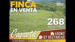 SE VENDE ESPECTACULAR FINCA DE 67 HECTÁREAS CON CASA FLORENCIA CAQUETÁ D-462