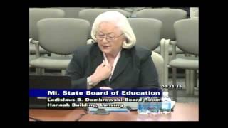 Michigan Department of Education Special Meeting for March 11, 2015 - Markavitch Interview