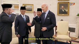 Terkejut Presiden Prabowo Dikode Presiden Biden Smp Terkekeh|Full Terjemah Pertemuan di Gedung Putih