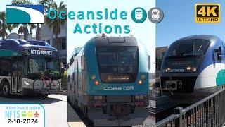 ⁴ᴷ⁶⁰ NCTD Breeze, SPRINTER and COASTER actions at Oceanside Transit Center