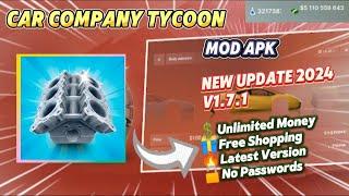 Car Company Tycoon v1.7.1 Mod Apk Free Shopping Unlimited Money New Update 2023