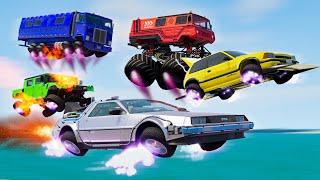 Flying Hover Car Fight - Beamng drive