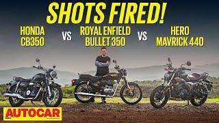 Royal Enfield Bullet 350 v Hero Mavrick 440 v Honda CB350 - Retro Rumble Comparison | Autocar India