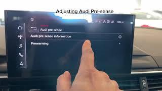 Changing the Pre Sense settings on an Audi