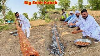 Biggest Sekh Kabab bna diya | 20 Feet Big Sekh Kabab Recipe | Mukkram Saleem