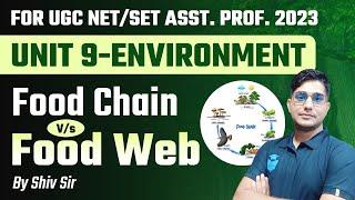 UGC NET SET Asst. Prof. 2023 | UNIT 9 Environment by Shiv Sir | Food Chain Vs Food Web