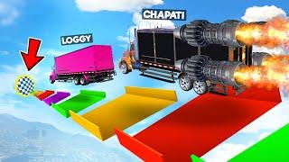 USING SUPERCAR BEAT CHAPATI ON NOOB VS PRO MEGA RAMP RACE