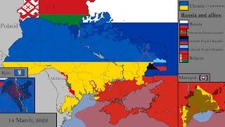 The Russo-Ukrainian War with Flags: Every Day (2014 - August 2024)