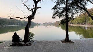 Beautiful Hoan Kiem Lake Hanoi Vietnam