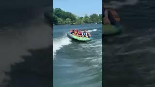 EXTREME TUBING!!!#extreme #lake #water #crazy #tube #air #country #jump #speed #waves