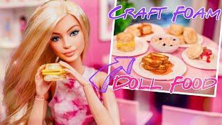 How To Make Squishy Soft Doll Food With Craft Foam | Breakfast Food : French Toast & More