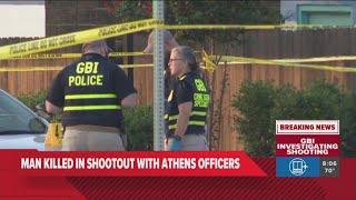 Man killed by officers after shootout at Athens gas station, GBI says