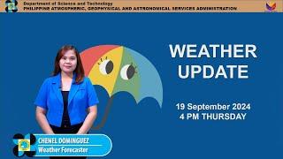 Public Weather Forecast issued at 4PM | September 19 2024 - Thursday