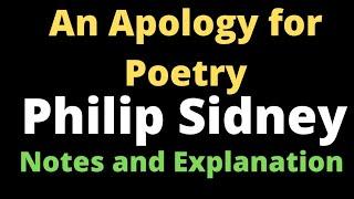 Philip Sidney as a Renaissance Critic I Sidney, the Father of English Criticism I Apology for Poetry