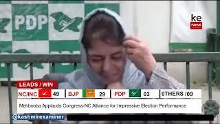 Mehbooba Mufti Applauds Congress-NC Alliance for Impressive Election Performance