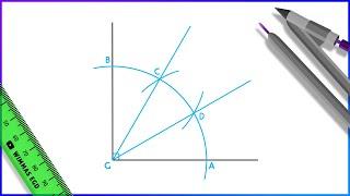 How to divide a 90 degree angle into 3 equal parts.