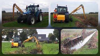 Sloten schoonmaken | New Holland met maaikorf | Boer Gerrit vlogt