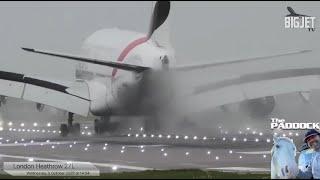 Windy landings! at London #heathrow Airport   ️