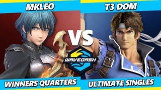 Wavedash 2023 - MKLeo (Byleth) Vs. T3 DOM (Richter) Smash Ultimate - SSBU