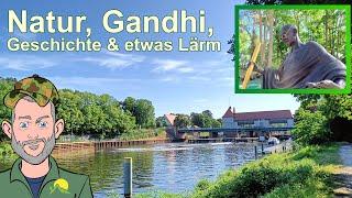 Teltowkanal - Gandhi, Schleuse, Geschichte und viel Natur.  Unterwegs südlich von Berlin.