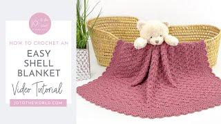 Easiest Crochet Baby Blanket Ever! The Perfect Crochet Shell Blanket Pattern - Simple & Stunning