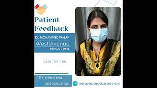 Patient review who recovered from arthritis through Dr.mohmmad faizan's treatment