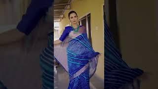 Pure Silk Handwoven Banarasi Leheriya Sarees | Shivangi Kasliwal