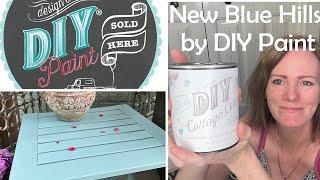 Patio Table Update with Blue Hills by DIY Paint ~ Using one of the New Cottage Colors