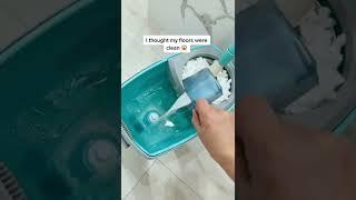 Try the deep-cleaning Tsmine spin mop and bucket system with machine washable microfiber mop head