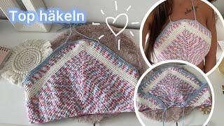 Top häkeln ganz einfach gemacht für Anfänger | Oberteil Häkelanleitung | Marycrochet