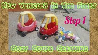 Cozy Coupe Cleaning - Step 1 in Little Tykes toys restoration