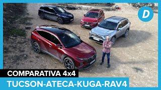 Comparativa SUV 4x4 al límite! SEAT Ateca, Ford Kuga, Toyota RAV4, Hyundai Tucson 2021 | Diariomotor