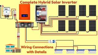 Complete Hybrid Solar Inverter Wiring Installation | How to Install at Home