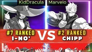 GGST ▰ KidDracula (#7 I-No') Vs Marvelo (#2 Chipp) | Guilty Gear Strive High Level Replay 